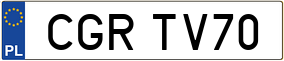 Trailer License Plate